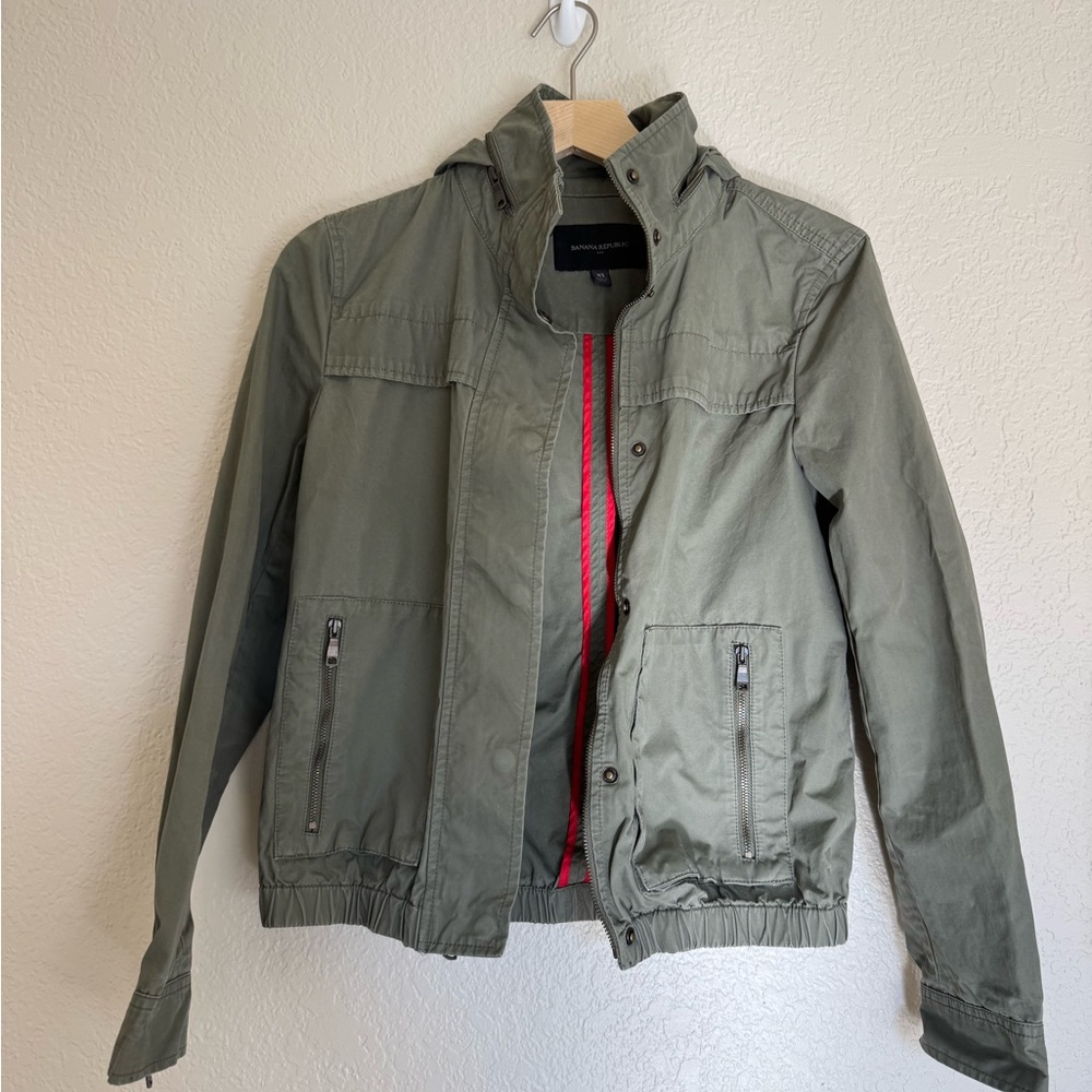 Banana Republic Olive Hooded Jacket
